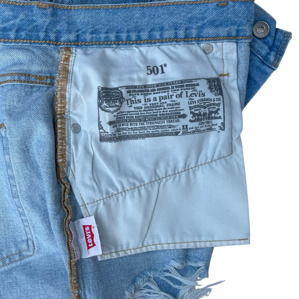 Levi’s 501 NWT Denim Jean Short High Rise 27 - Picture 8 of 13